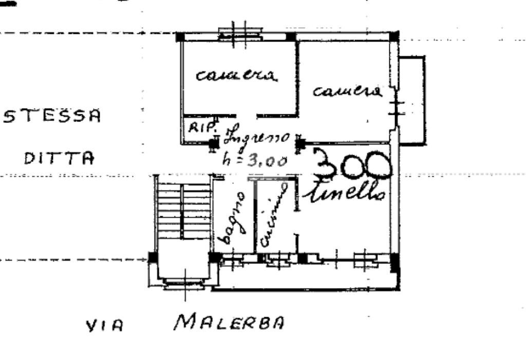 Three-room apartment Via fontana, Traves - floor plans 1