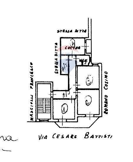 Pianta 2D - Appartamento Via Cesare Battisti
 
121, Alberobello - planimetria 1