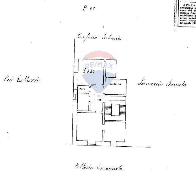 Pianta 2D - Appartamento Corso Vittorio Emanuele
 
19, Mottola - planimetria 1