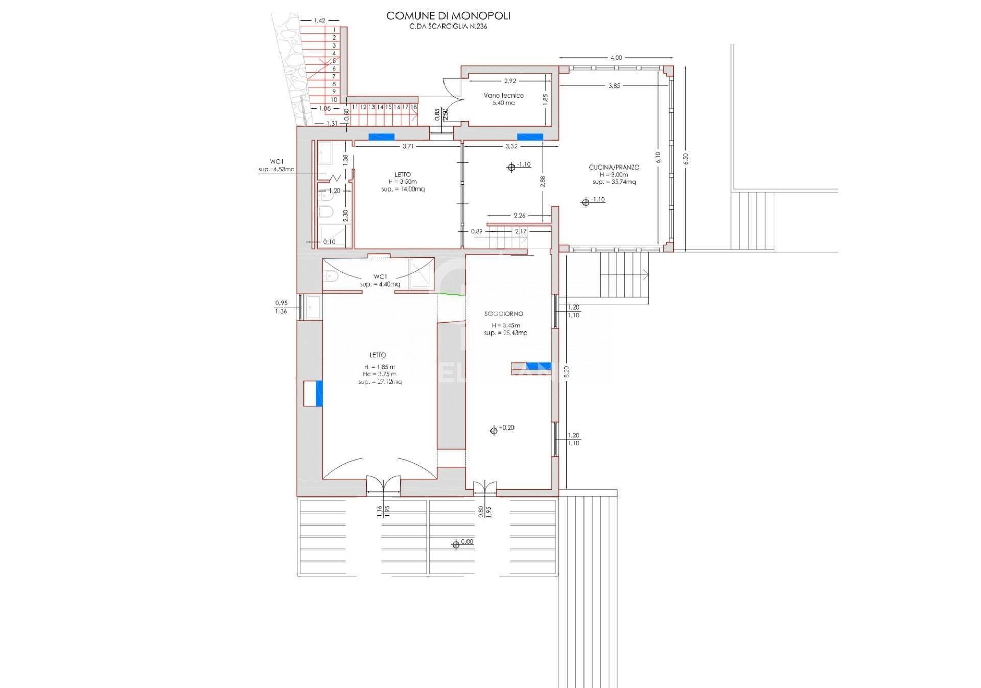 Foto 31 - Villa Contrada Scarciglia
 
236, Monopoli - planimetria 1
