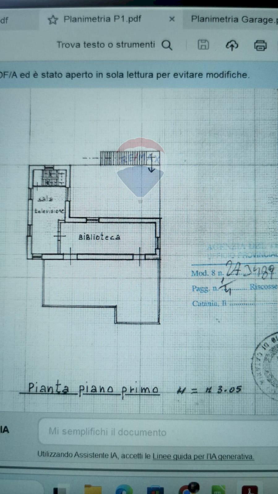 Pianta 2D - Villa Via del Bosco
 
196, Mascalucia - planimetria 1