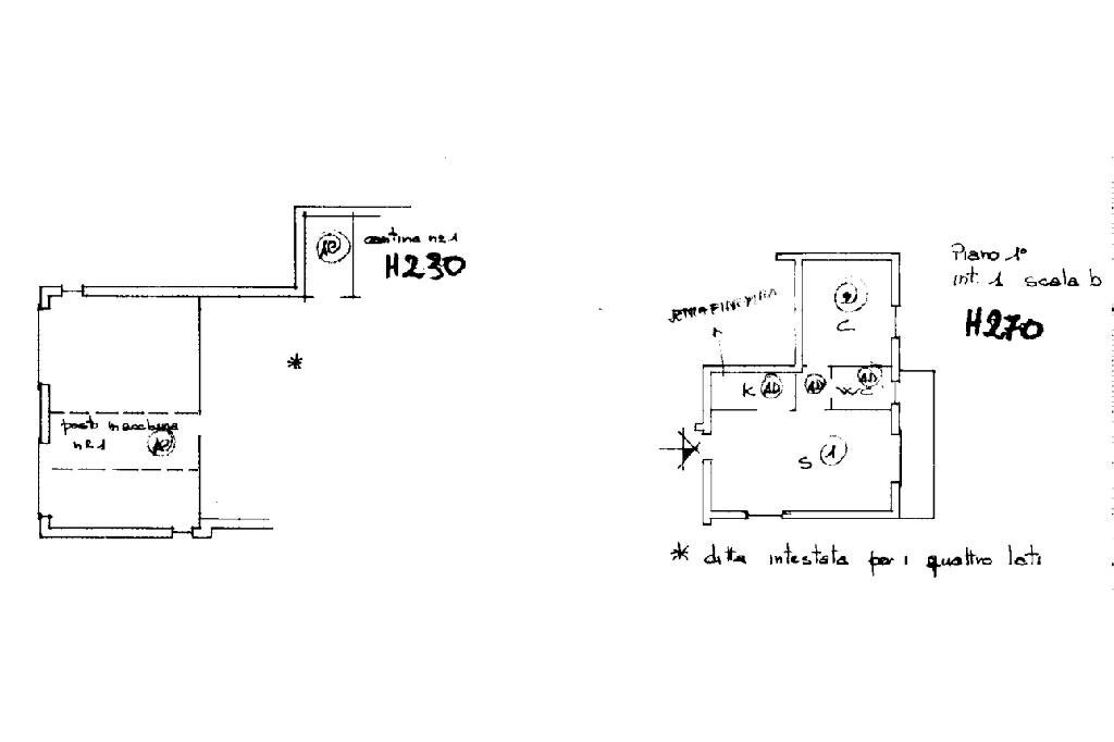 Four-room apartment Via dei Molini, Sarzana - floor plans 1