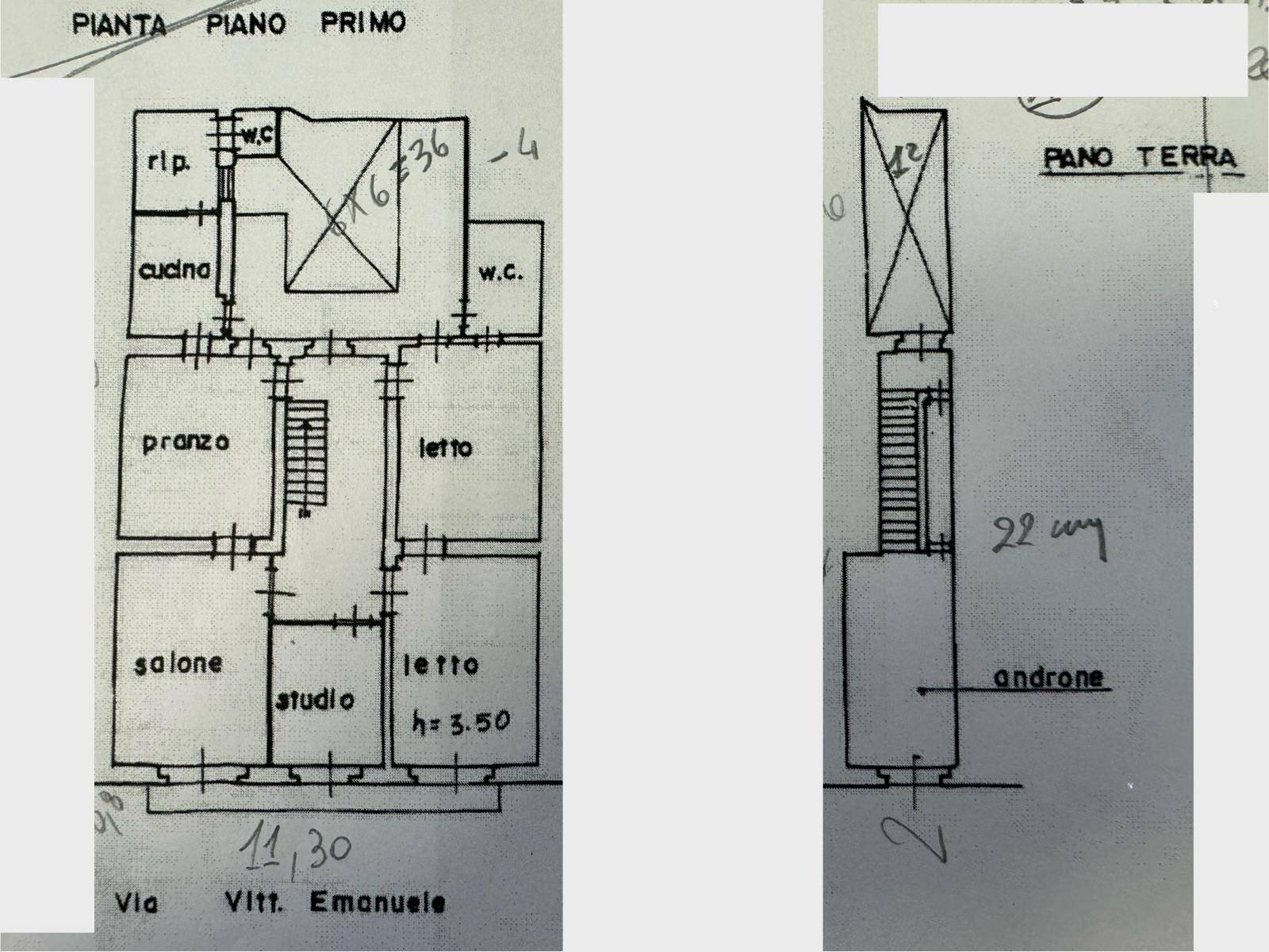 Foto 52 - Casa indipendente via Vittorio Emanuele
 
221 - 223 - 225, Canicattini Bagni - planimetria 1