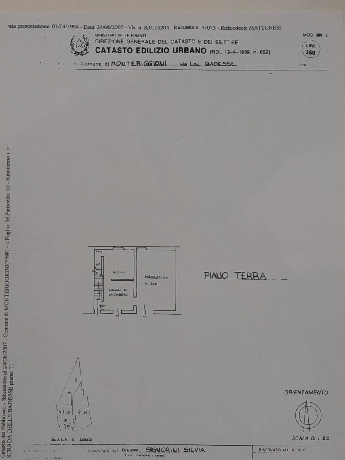 Foto 9 - Rustico Monteriggioni - planimetria 1