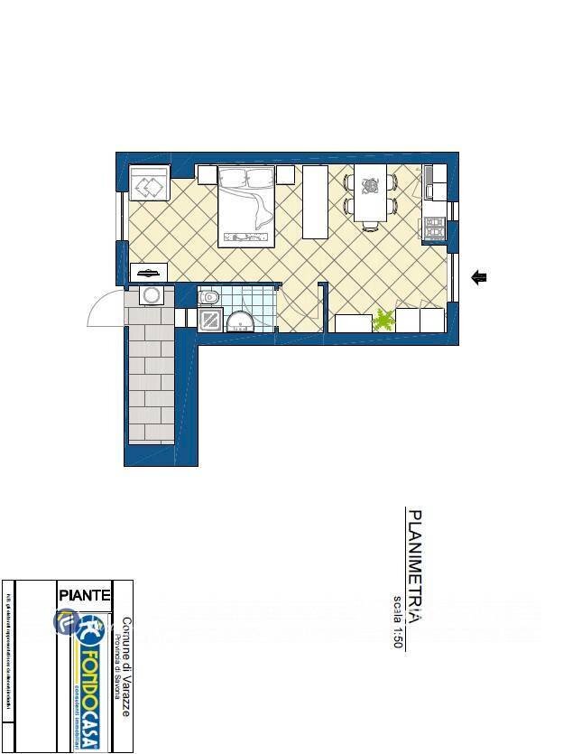 Foto 3 - One-room apartment Via Genova, Varazze - floor plans 1