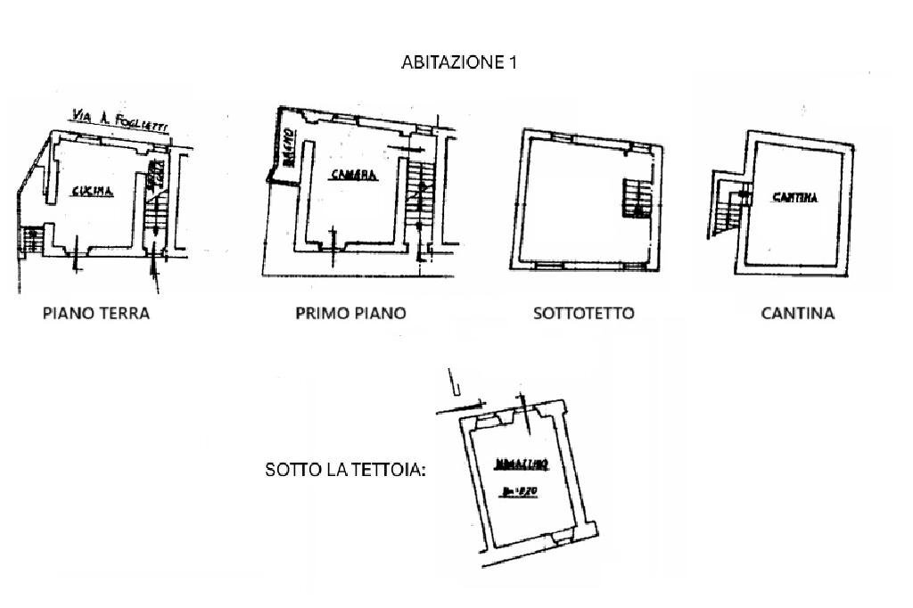 Independent house Via E Angiono Foglietti, Moncrivello - floor plans 1