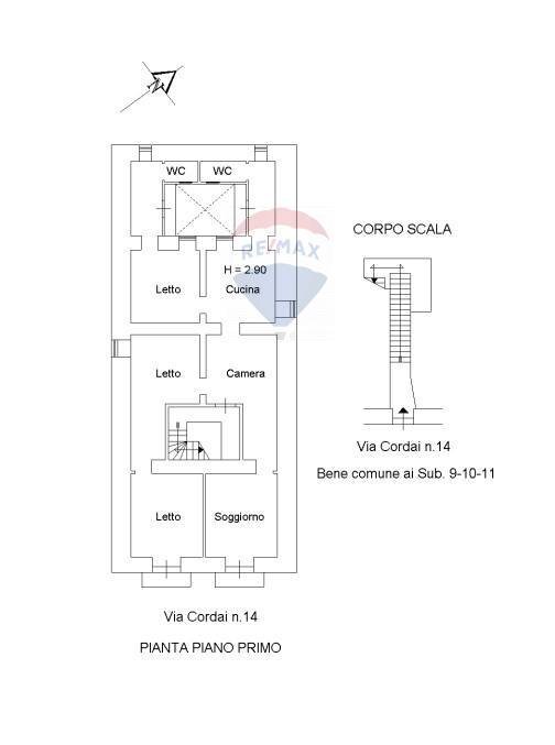 Pianta 2D - Four-room apartment Via Cordai
 
16, Augusta - floor plans 1