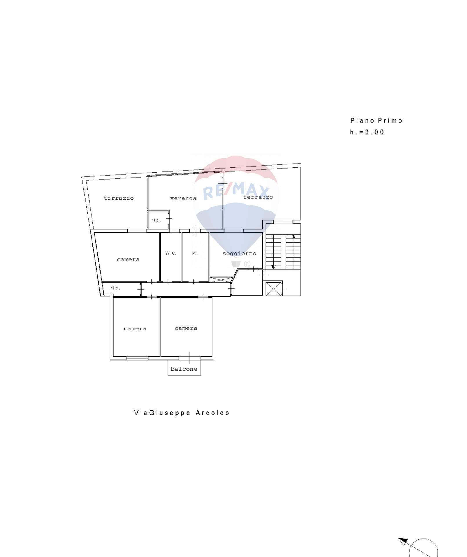 Pianta 2D - Appartamento VIA GIUSEPPE ARCOLEO
 
29, Palermo - planimetria 1