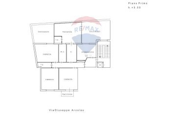 Pianta 2D - Appartamento VIA GIUSEPPE ARCOLEO
 
29, Palermo - foto 2