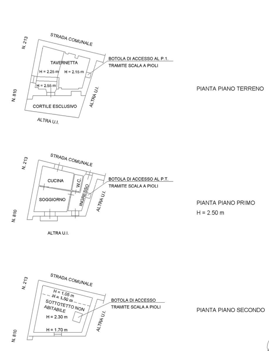 Rustico via Trieste, Fenestrelle - planimetria 1