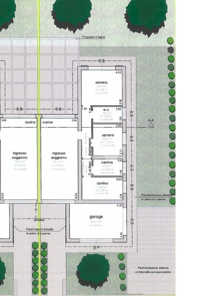 Portion of a house Via Bellini, Gatteo - floor plans 1