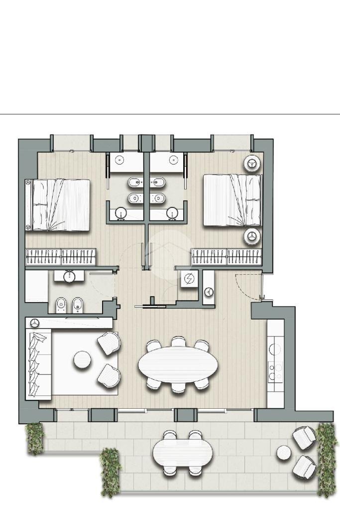 Trilocale Via Vincenzo da Seregno, Milano (zona Affori) - planimetria 1