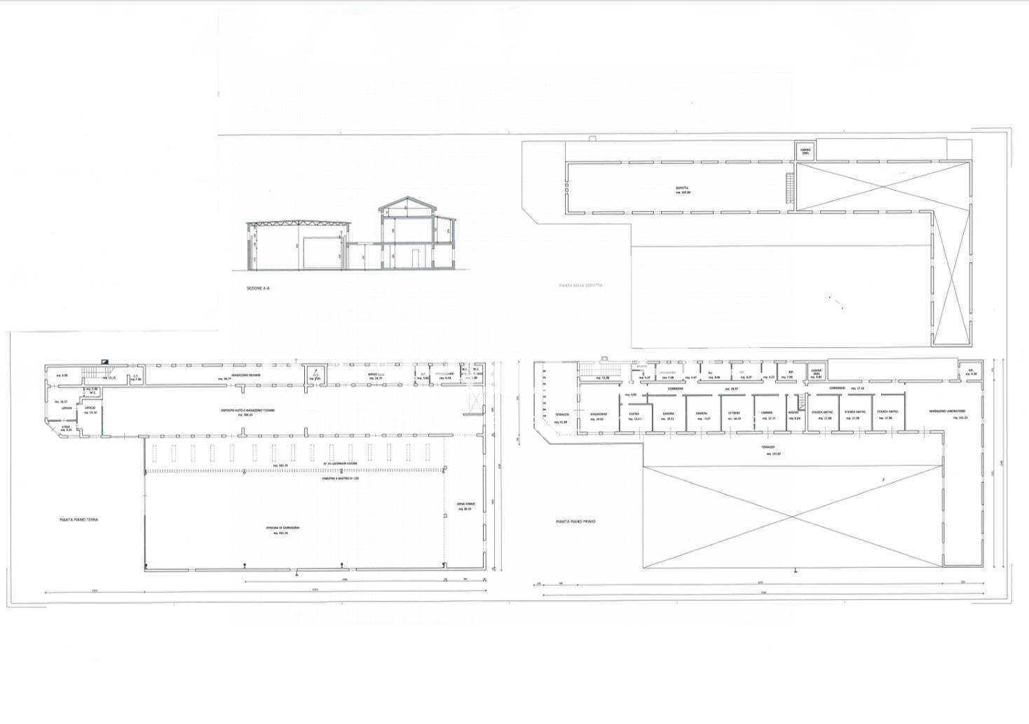 planimetria generale complesso - Magazzino via meschio
 
16, Montebelluna - planimetria 1