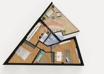 Pianta 3D - Trilocale Via Giuseppe Mazzini
 
81, Viagrande - foto 2