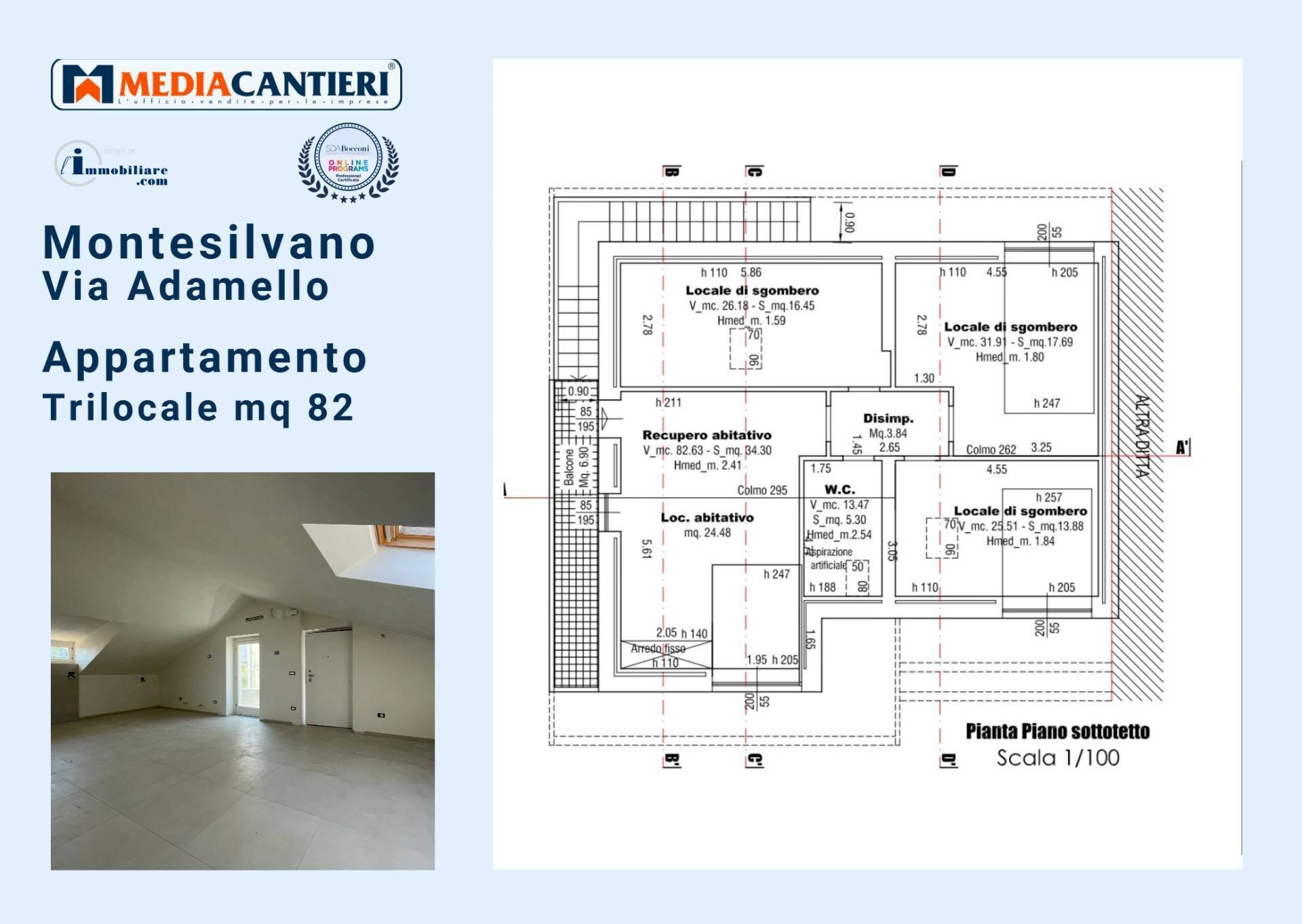 Foto 26 - Trilocale Via Adamello
 
15, Montesilvano - planimetria 1
