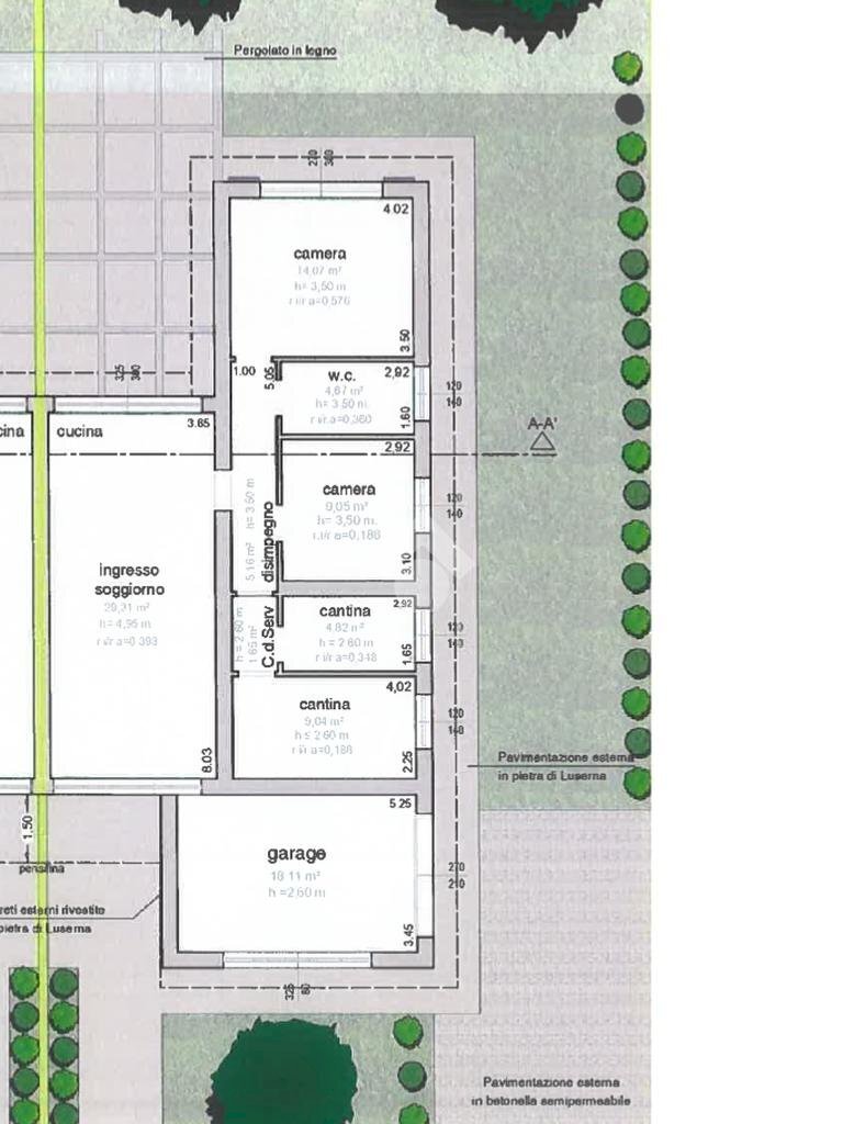 Portion of a house Via Bellini, Gatteo - floor plans 1
