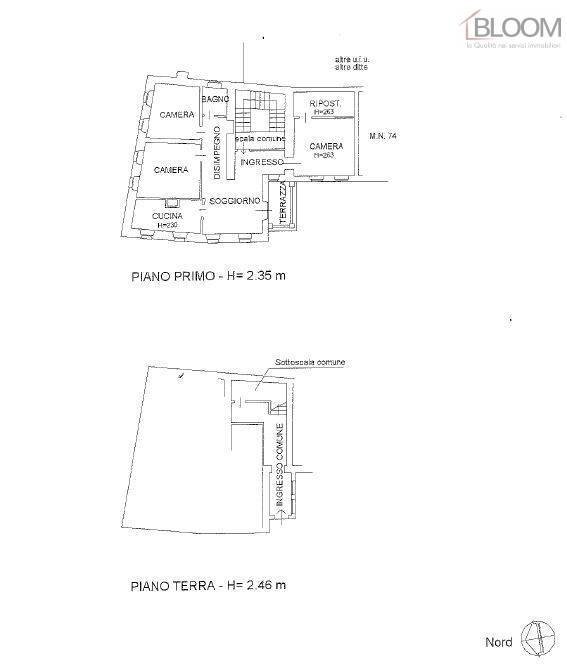 Foto 26 - Appartamento via G. Mazzini
 
46, Calalzo di Cadore - planimetria 1