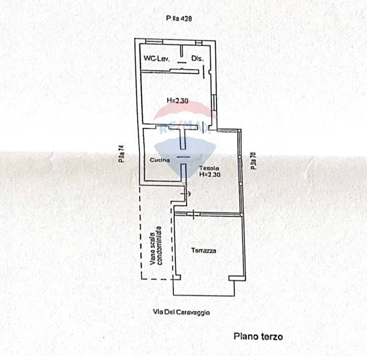 Pianta 2D - Trilocale Via Del Caravaggio
 
37, Catania - planimetria 1