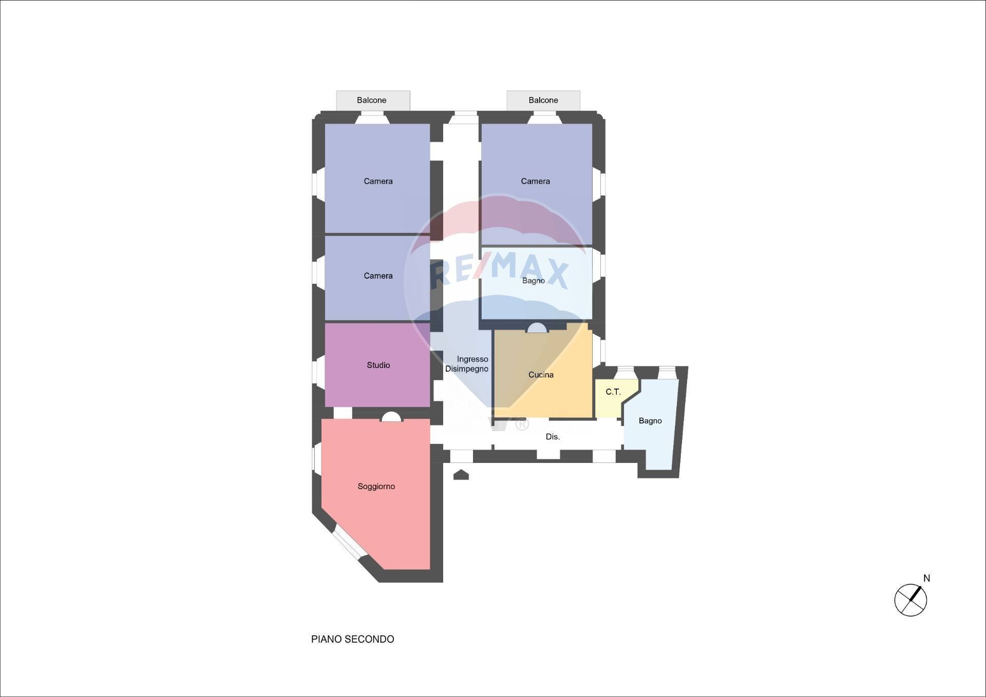 Pianta 2D - Appartamento Via Giuseppe Garibaldi
 
30, Como - planimetria 1
