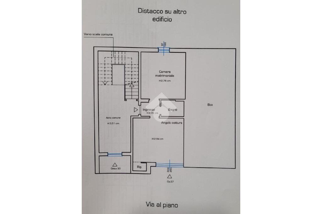 Two-room apartment Via al piano, Cogoleto - floor plans 1