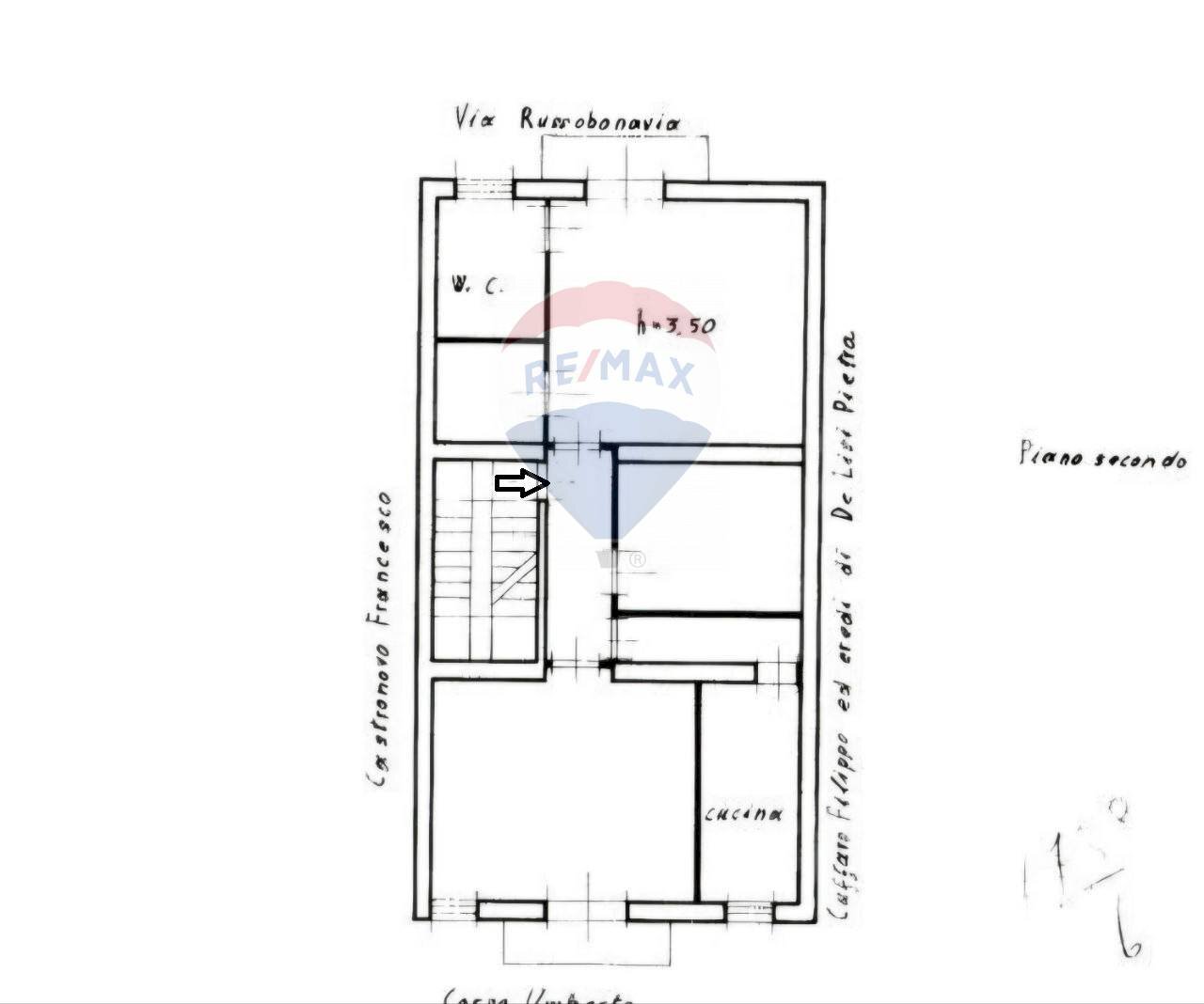 Pianta 2D - Trilocale CORSO UMBERTO I
 
106, Bagheria - planimetria 1