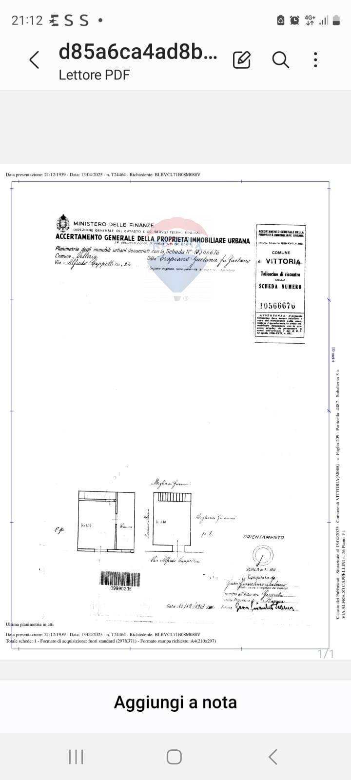 Pianta 2D - Rustico Via Alfredo  Cappellini
 
26/28/30, Vittoria - planimetria 1