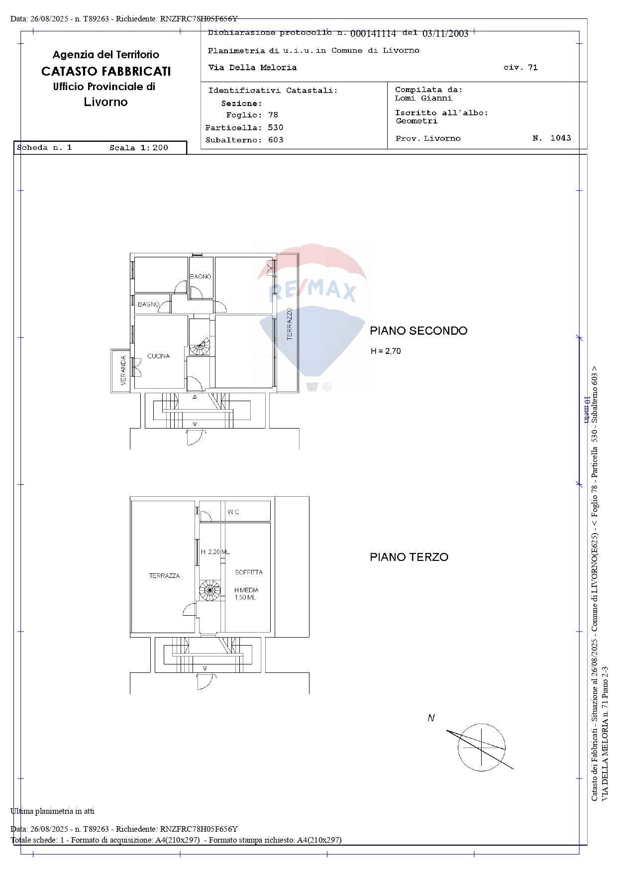 Pianta 2D - Apartment Via della Meloria
 
73/A, Livorno - floor plans 1