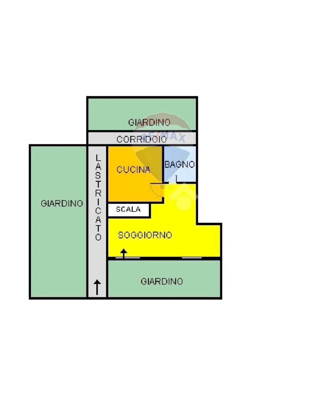 Pianta 2D - Villa a Schiera via roma
 
35, Ranica - planimetria 1