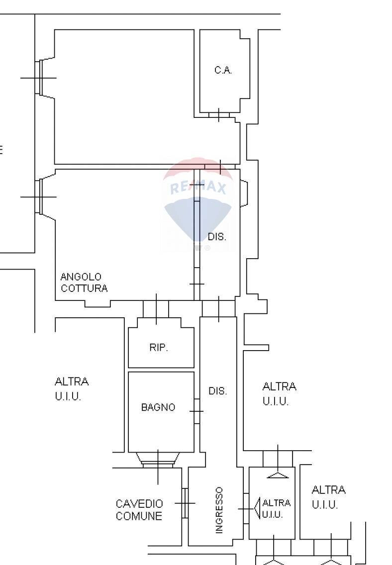 \nPianta 2D\n - Appartamento Via Giacomo Leopardi
 
21, Milano - planimetria 1