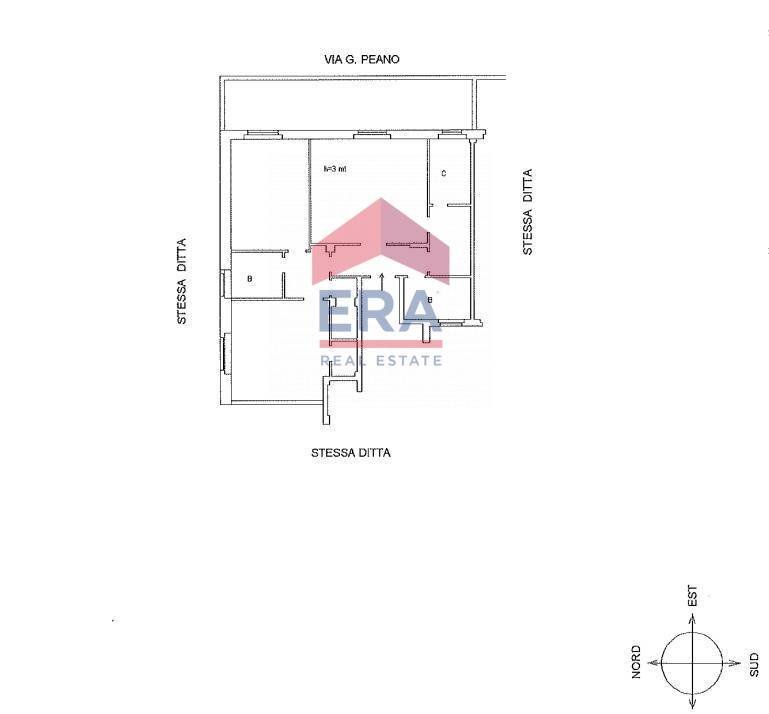 Planimetria - Trilocale Via Enrico Fermi
 
49, Roma - planimetria 1