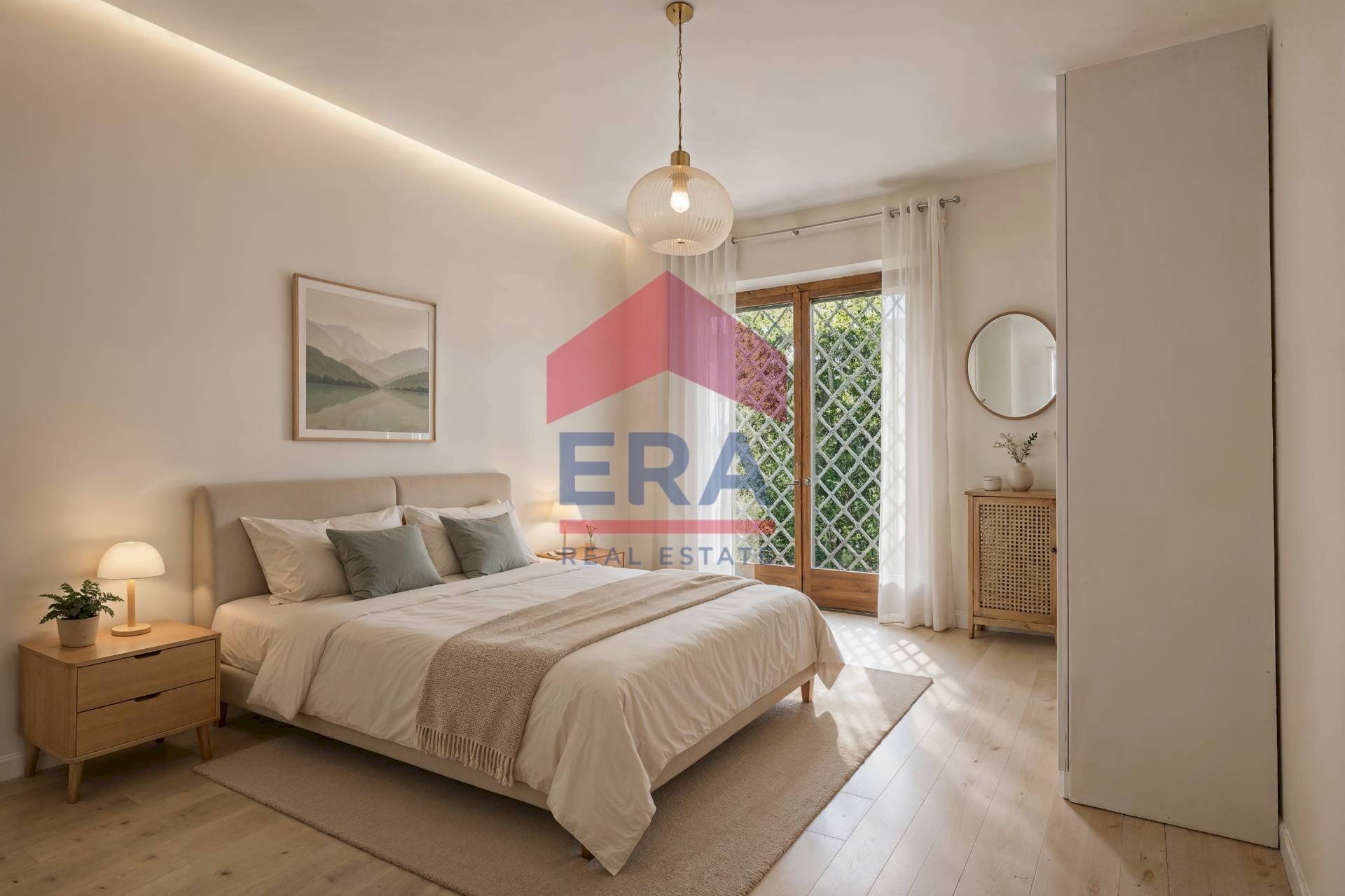 rendering camera da letto - Trilocale Via Enrico Fermi
49, Roma - foto 3