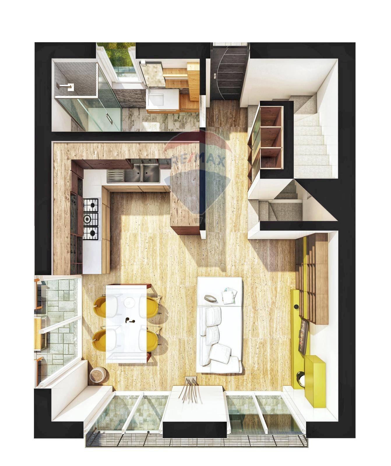 Pianta 3D - Casa semi indipendente Via 5 Vette, Cuasso al Monte - planimetria 1