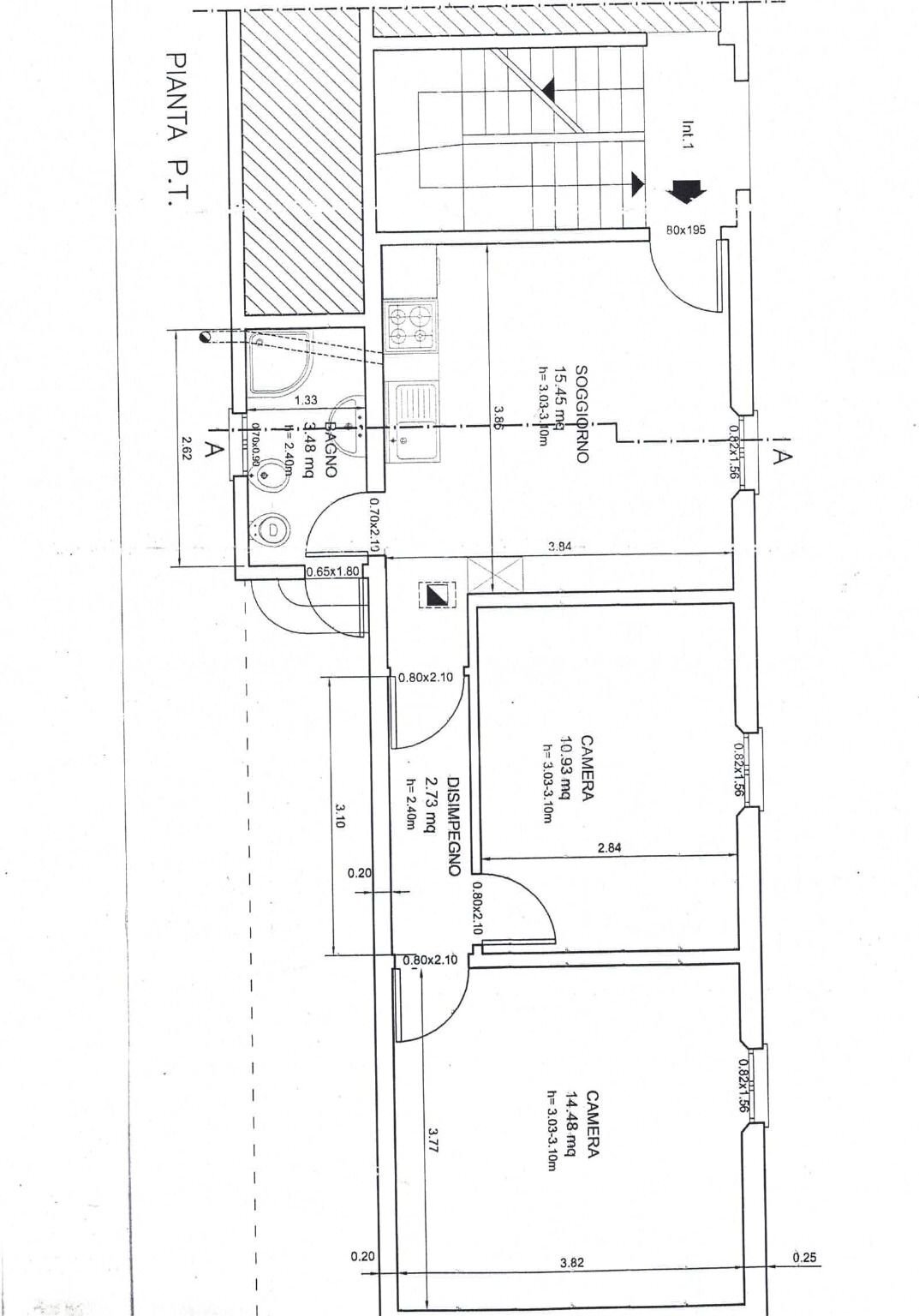 Appartamento via Giuseppe Massarenti, Bologna (zona Massarenti) - planimetria 1
