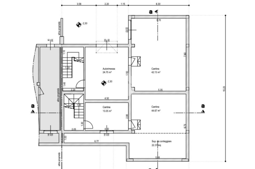 Porzione di casa Via Cappona, Cesenatico - planimetria 1