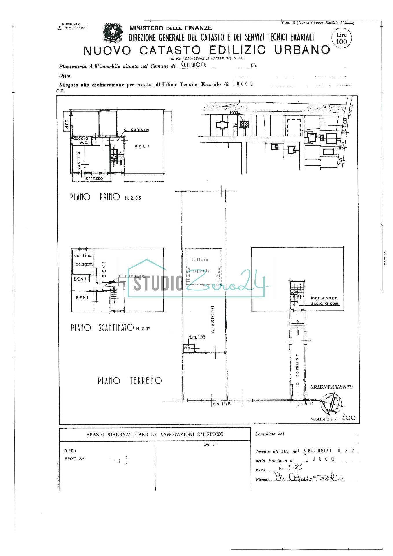 Foto 34 - Trilocale Via del Secco
 
20, Camaiore - planimetria 1