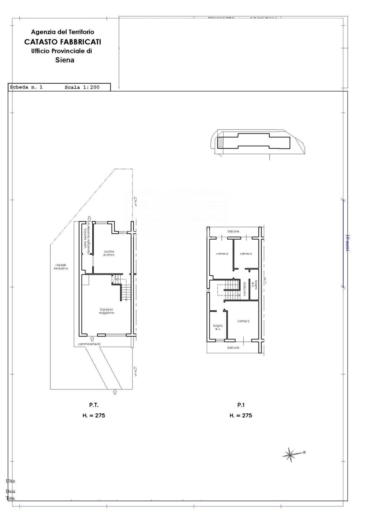 Foto 31 - Villa Via Otto Settembre, Montepulciano - planimetria 1