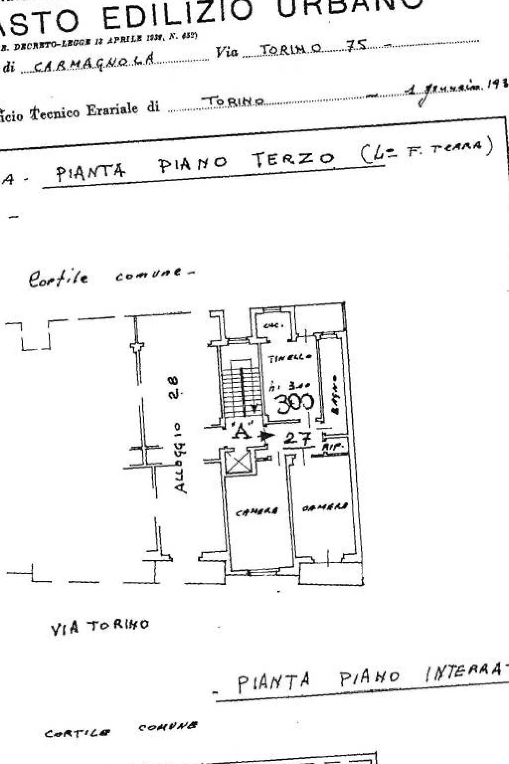 Trilocale via Torino, 75, Carmagnola - planimetria 1