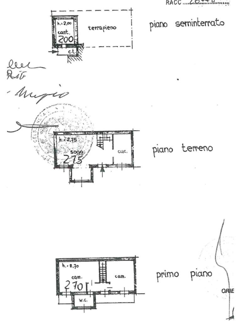 Casa semi indipendente Località pieve, Ponzone - planimetria 1