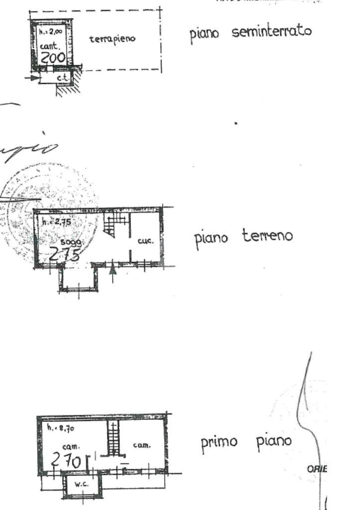 Semi-detached house Località pieve, Ponzone - floor plans 1