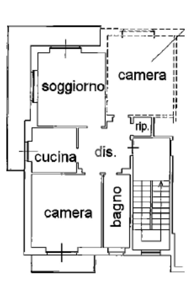 Quadrilocale Strada baldissero, Chieri - planimetria 1