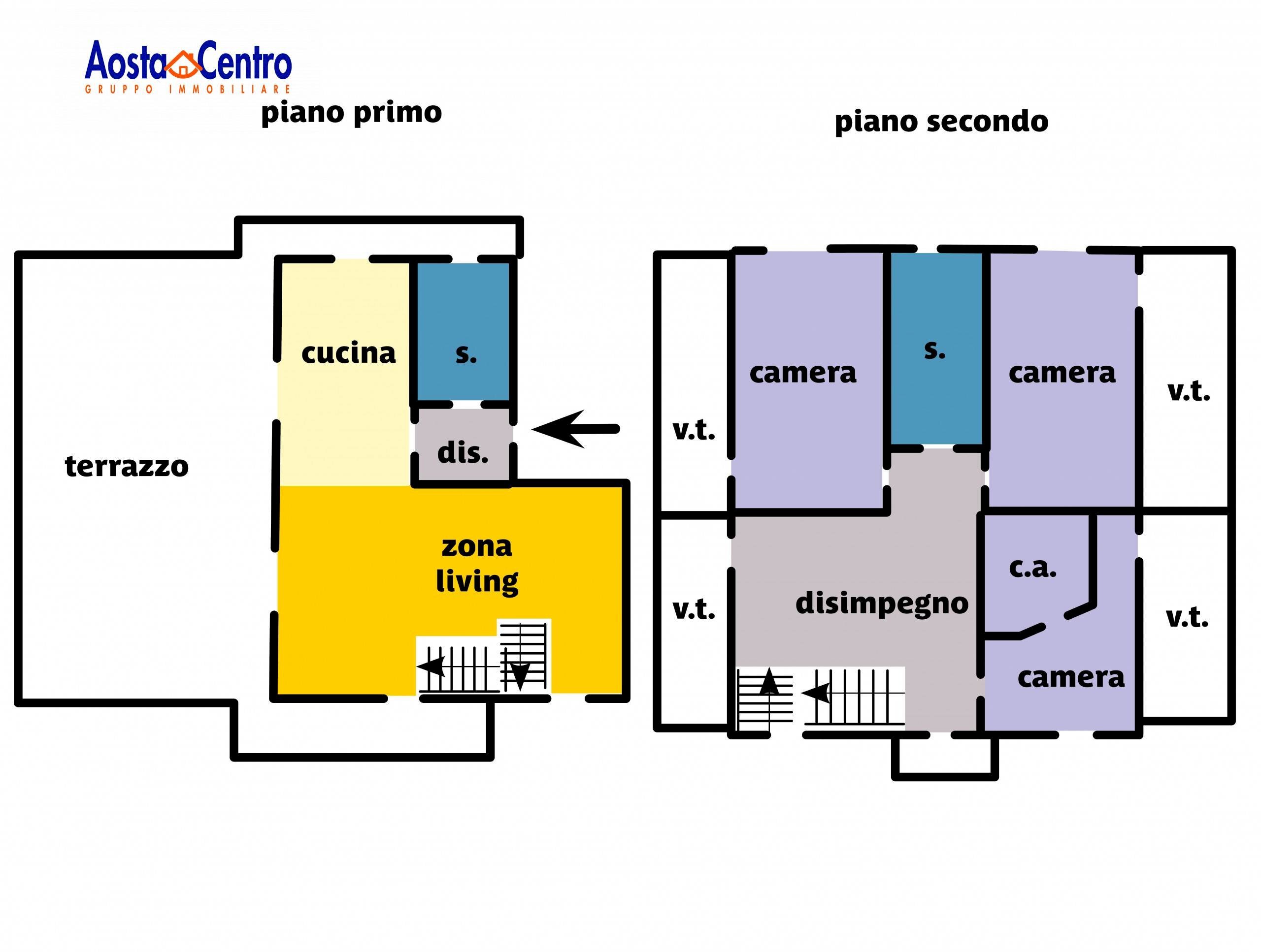 Foto 20 - Four-room apartment Località Plan de Chateaux
 
1/D, Gignod - floor plans 1