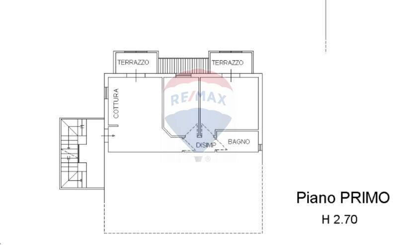 Pianta 2D - Three-room apartment Castellina Marittima - floor plans 1