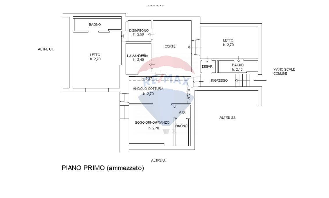 Pianta 2D - Apartment via scienze
 
22, Ferrara - floor plans 1