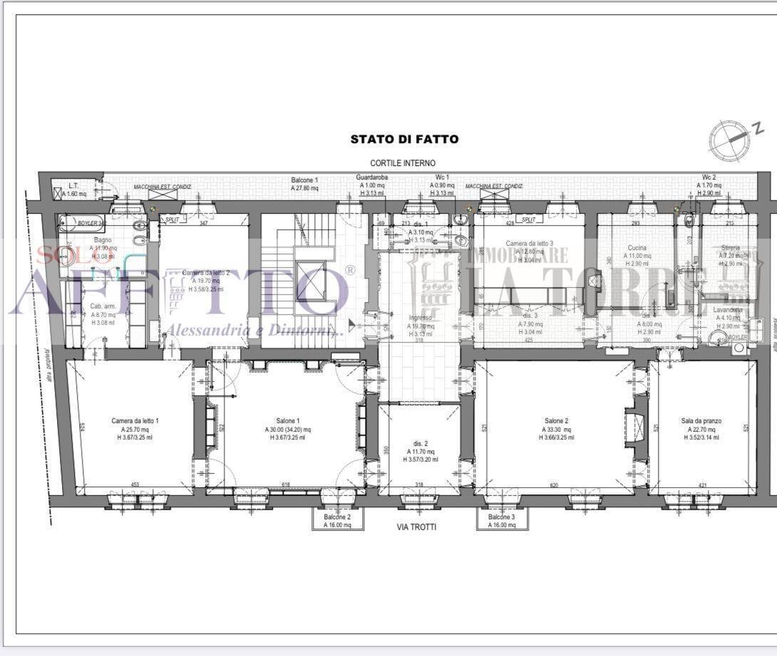 Foto 33 - Ufficio Via Trotti, Alessandria - planimetria 1