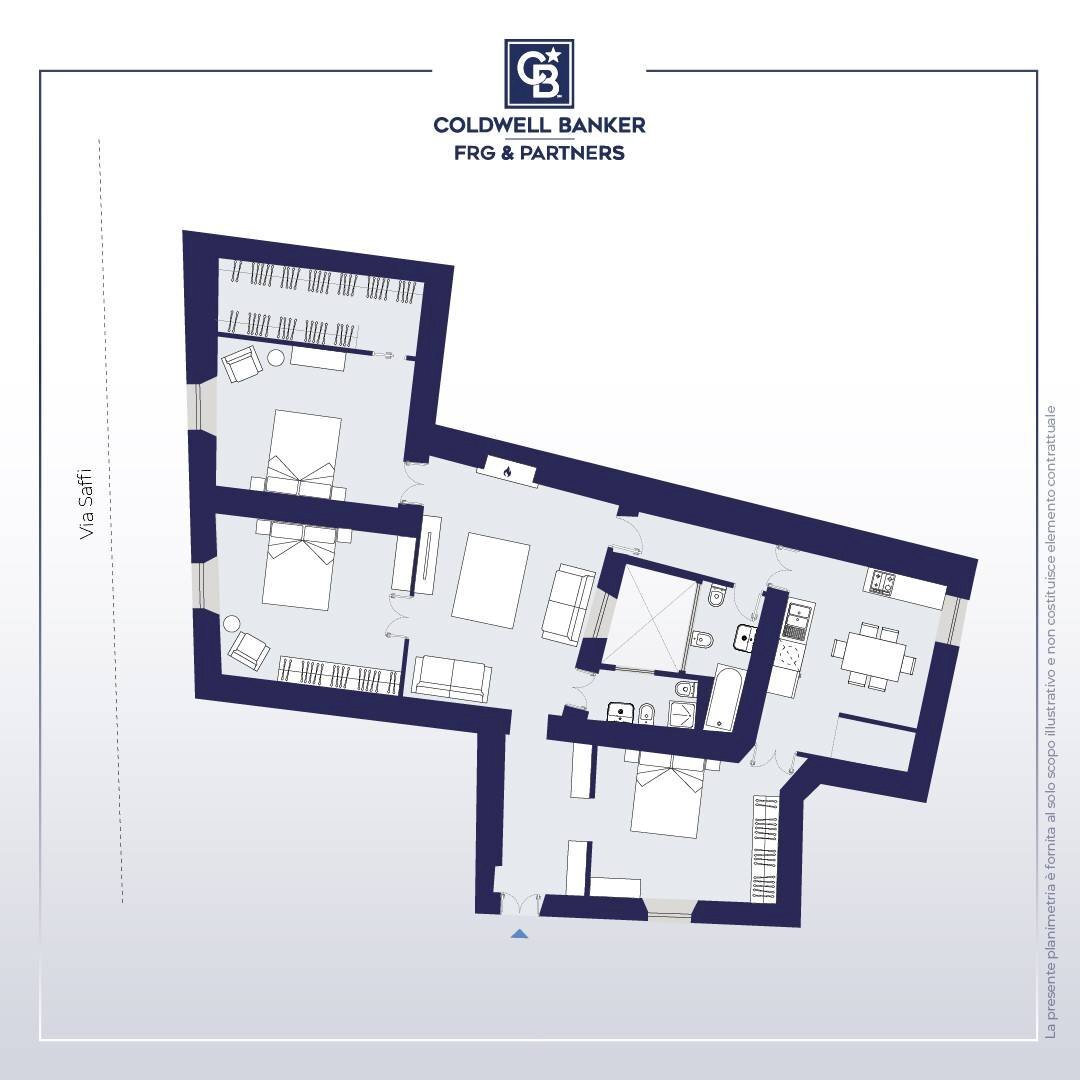 Foto 31 - Appartamento Via Aurelio Saffi, Viterbo - planimetria 1