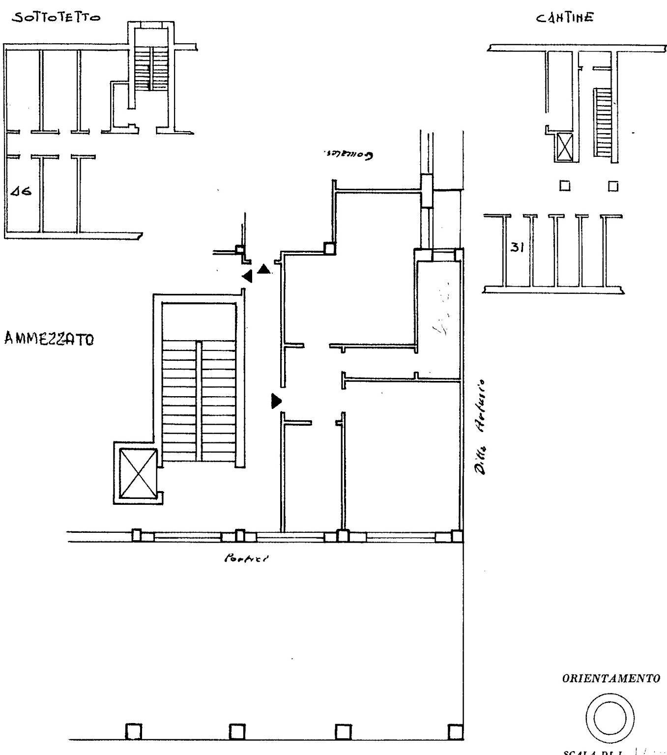 Three-room apartment via 20 Settembre, 45, Cuneo (neighborhood Centro) - floor plans 1