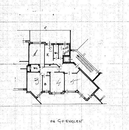 Appartamento via Giovanni Vittorio Englen, Roma - planimetria 1