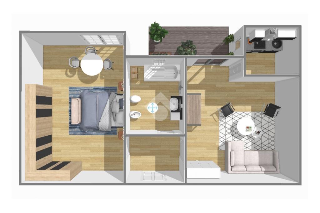 Two-room apartment Via ajaccio, Milano (neighborhood Città Studi) - floor plans 1