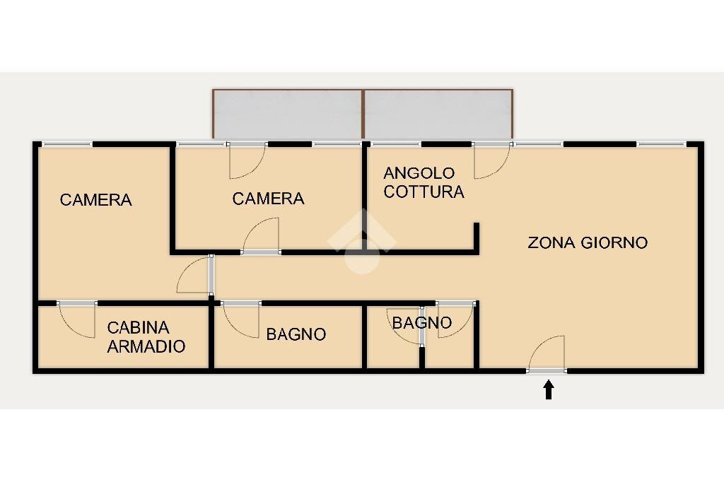 Quadrilocale Via Carlo Linneo, Genova - planimetria 1