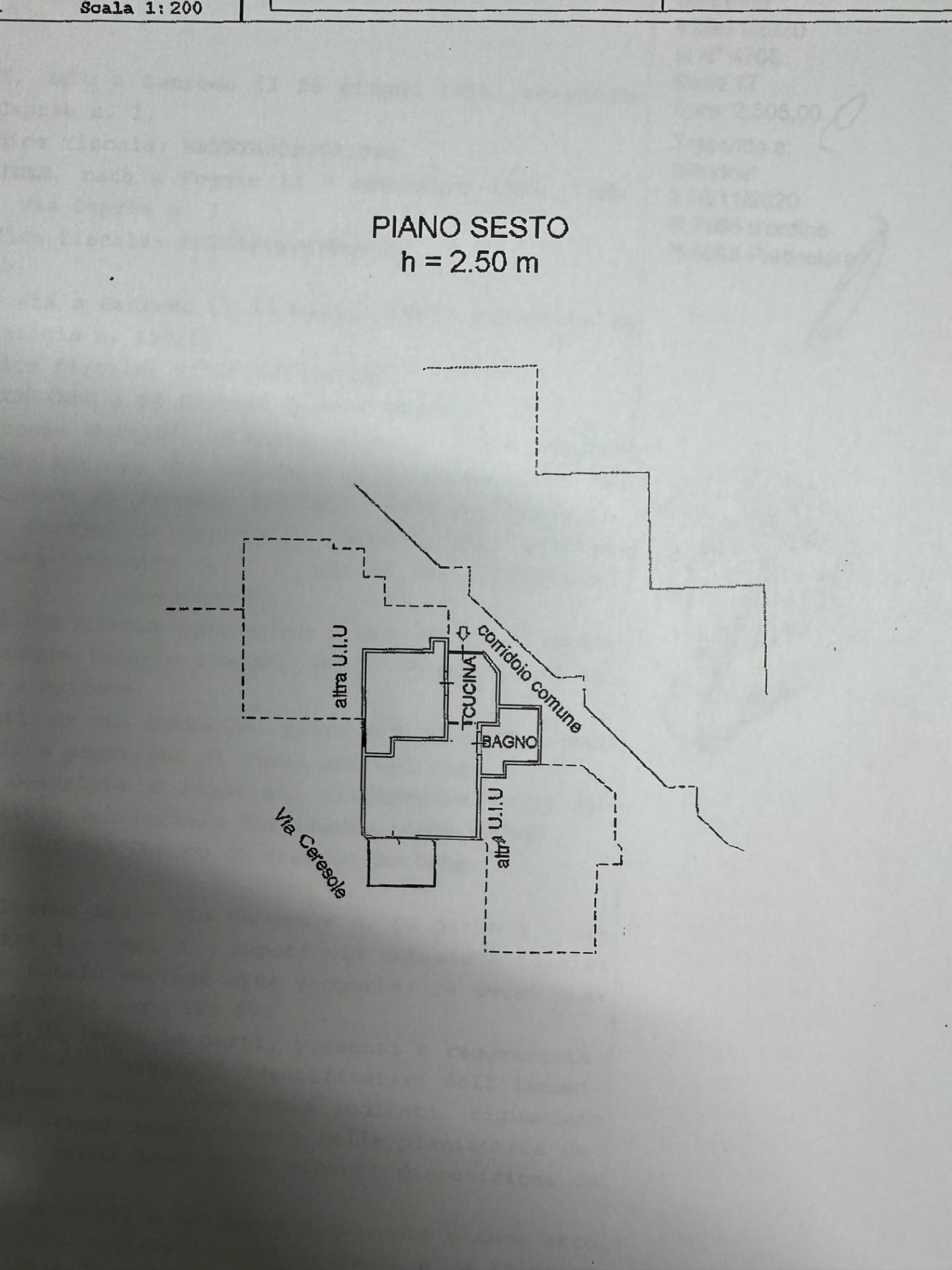 piantina - Trilocale via Ceresole
 
38, Frabosa Sottana - planimetria 1